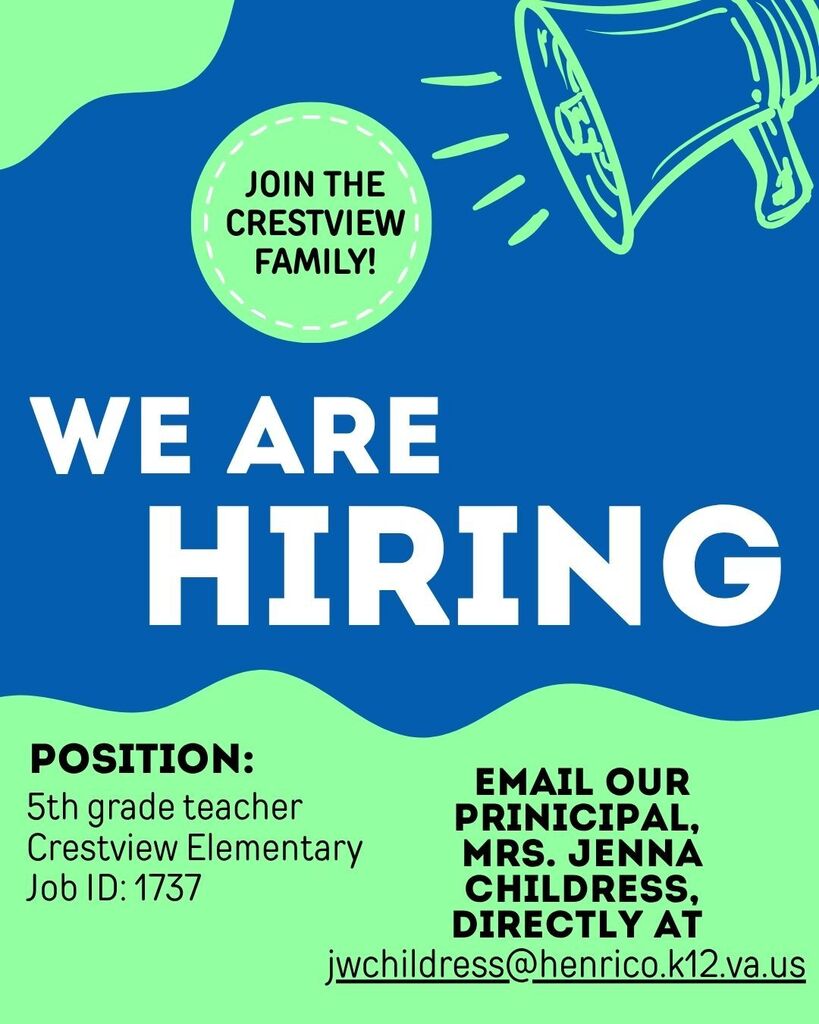 We are hiring a 5th grade teacher