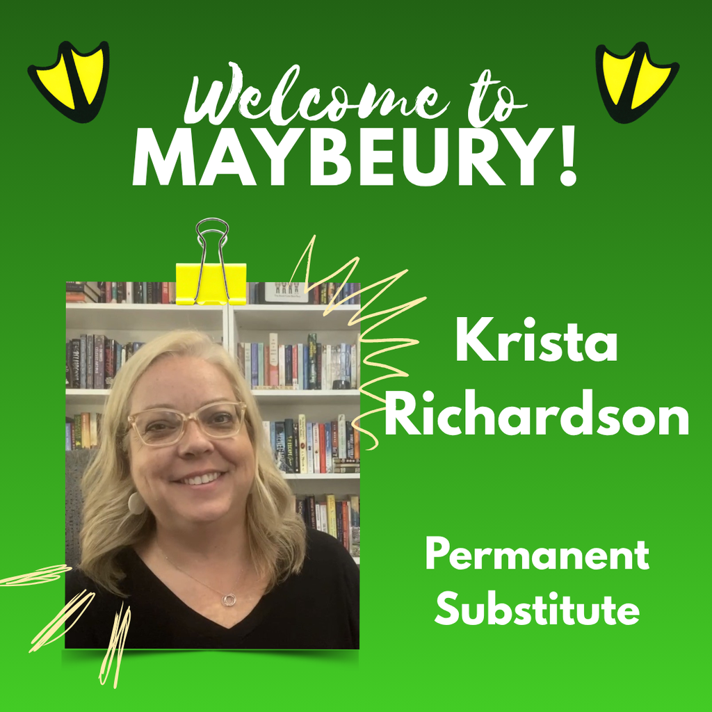 Welcome to the Maybeury team, Krista Richardson