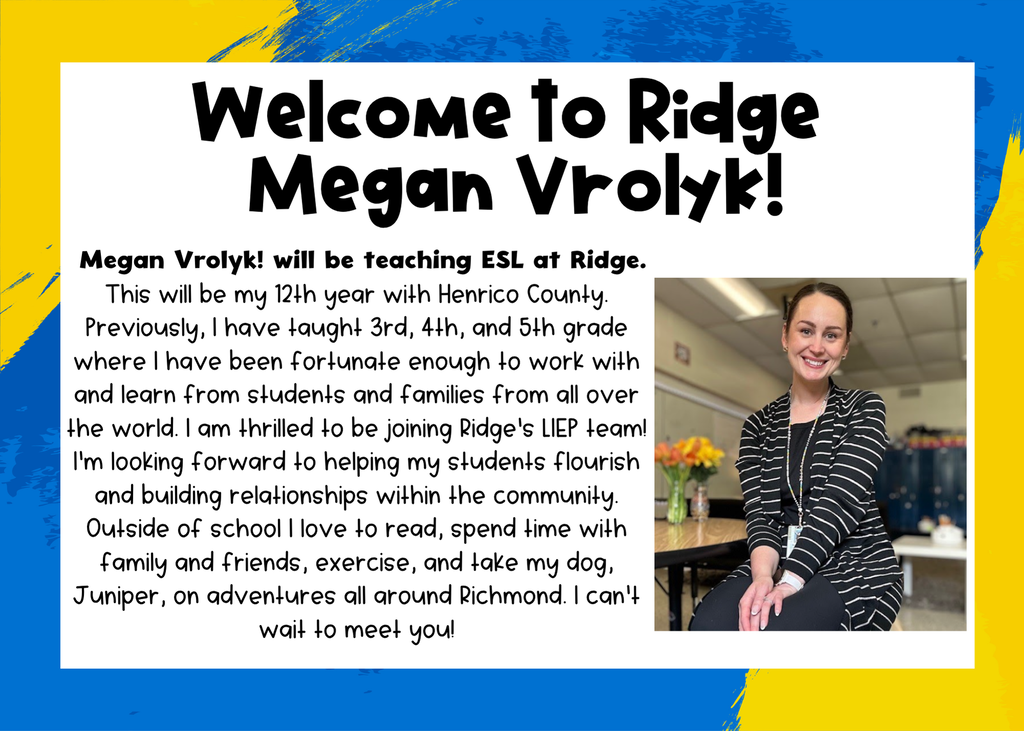 New esl teacher at ridge