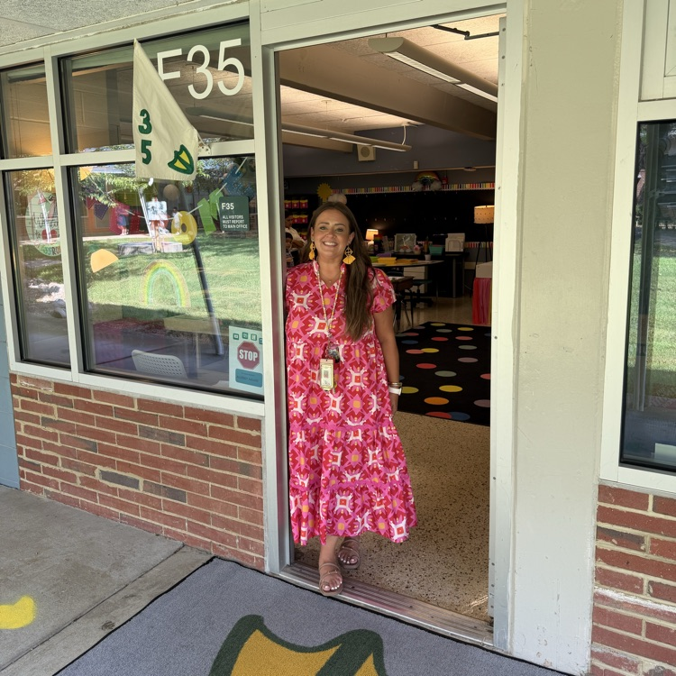Ms. Hyer in her doorway