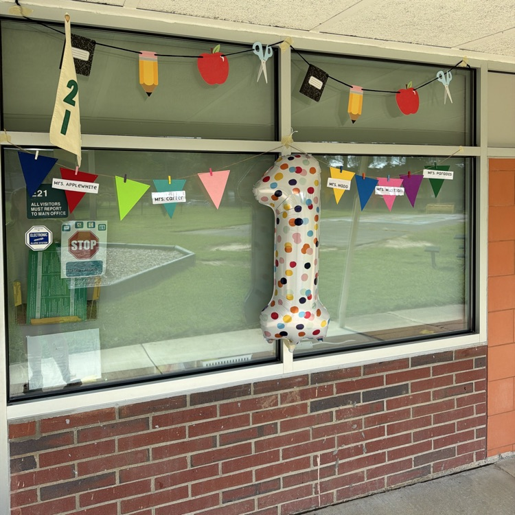 decorations outside a first grade classroom