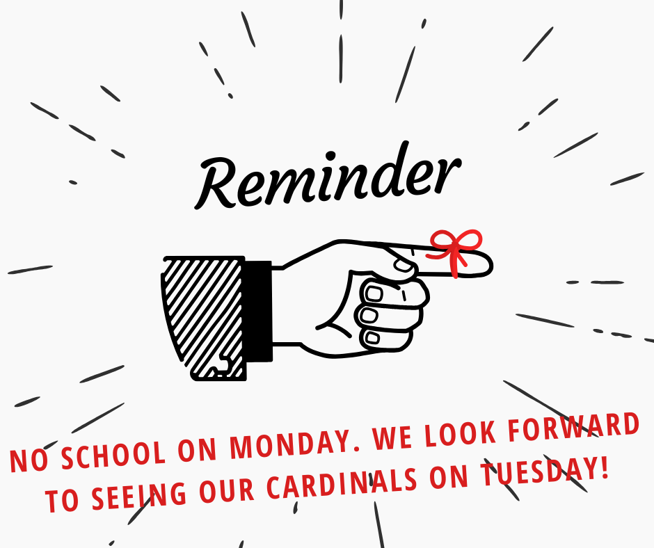 Quick reminder: There is no school tomorrow, Monday, September 28th! 📚✨ Enjoy the long weekend, get some rest, and we’ll see everyone back in class on Tuesday! 🎒⏰