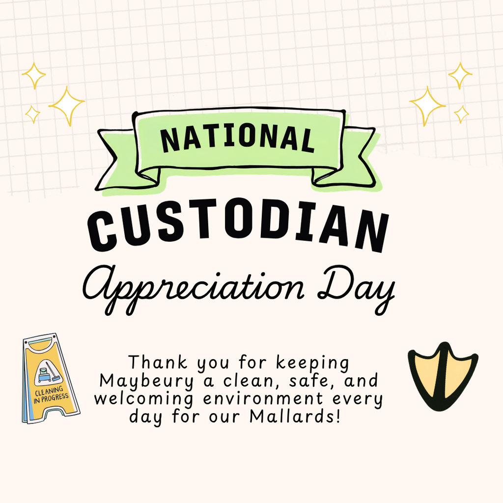 a graphic thanking custodians for custodian appreciation day