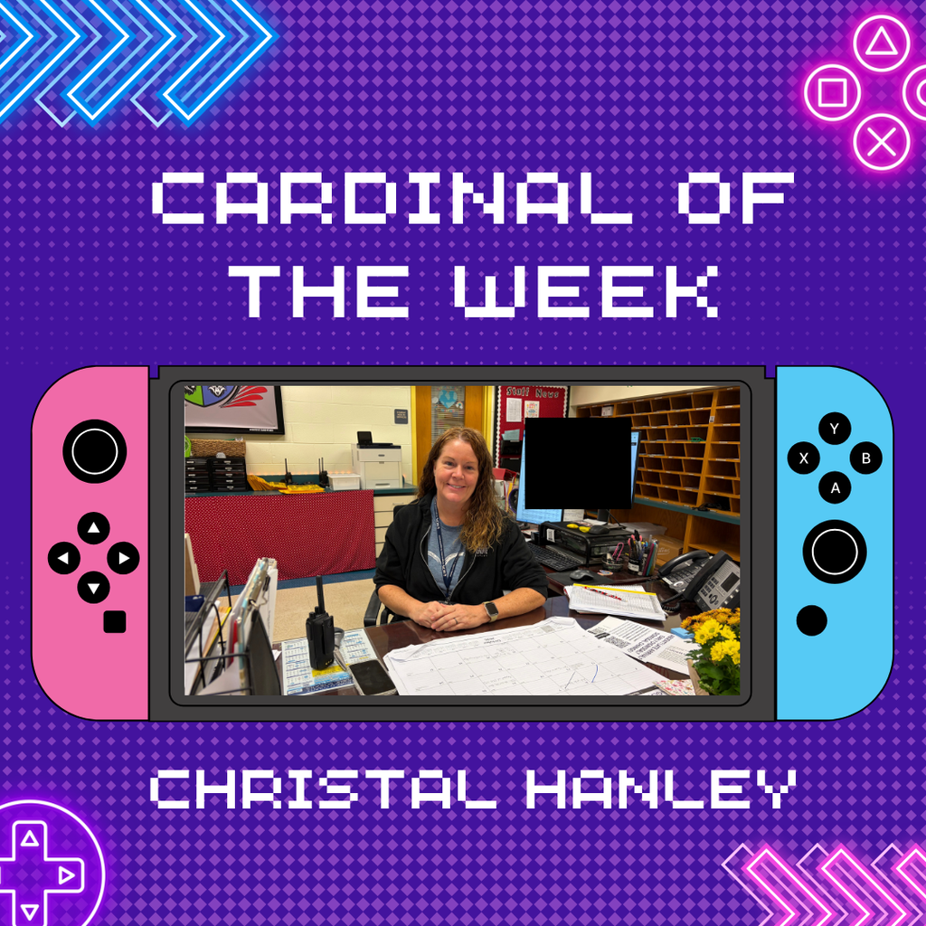 Time to Level Up! 🎮✨ This week, Christal Hanley just hit a new high score! Nominated by a peer for her game-changing dedication, she brings next-level energy, leadership, and passion to our entire school community every single day. Join us in celebrating Ms. Hanley for raising the bar and helping our team level up! 🏆 #LevelUp #CardinalOfTheWeek #StaffAppreciation #PowerUp