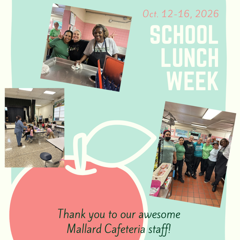 School lunch week appreciation post with pictures of cafeteria staff members
