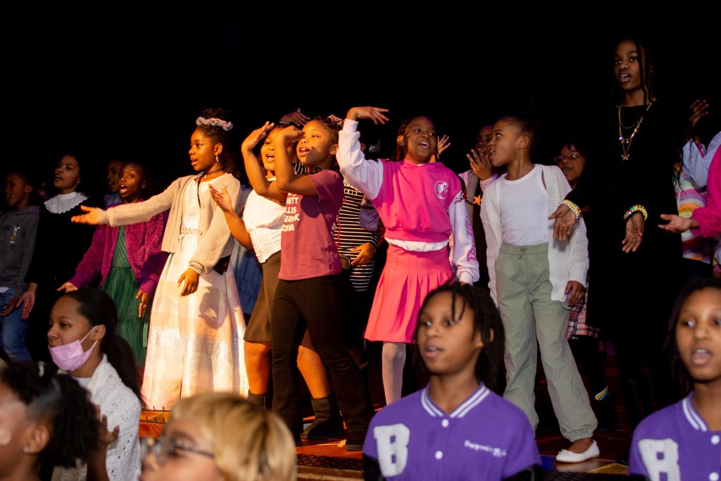 Students perform the final song.