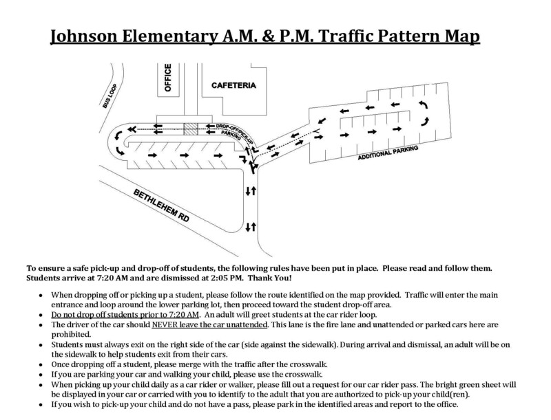 New traffic pattern for the school year for am and pm