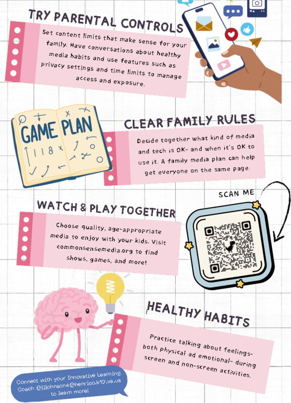ways to have parental controls, clear family rules, playing together, and healthy habits
