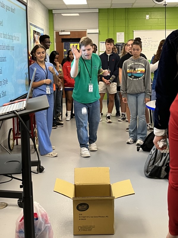 student gamification during FFA presentation