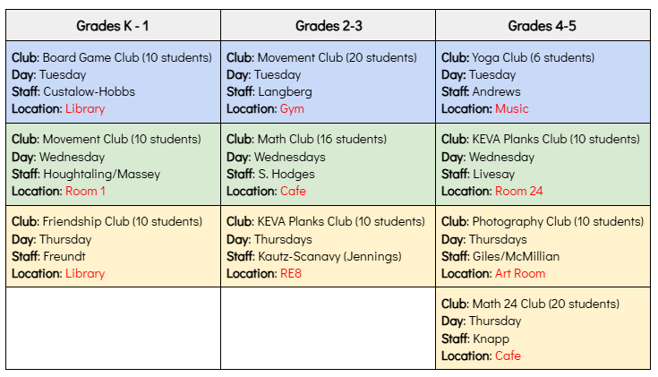 morning clubs