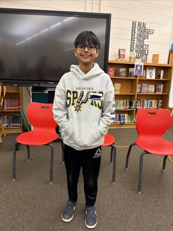 Picture of our spelling bee winner