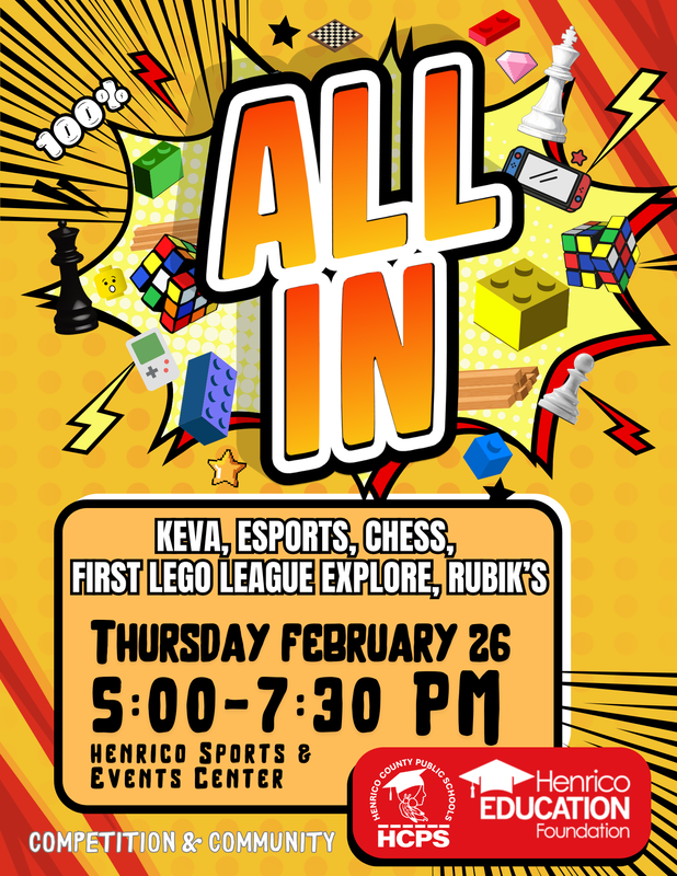 Flier for HCPS All In Event