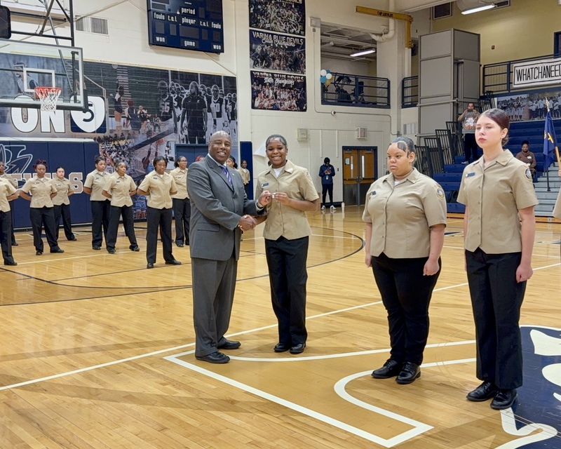 Varina JROTC Cadets Receive Tees