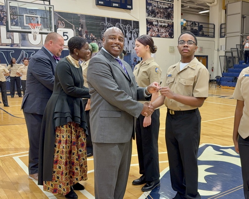 Varina JROTC Cadets Receive Tees