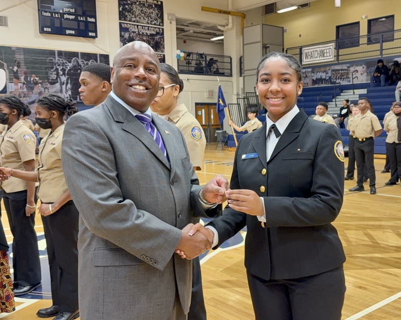 Varina JROTC Cadets Receive Tees