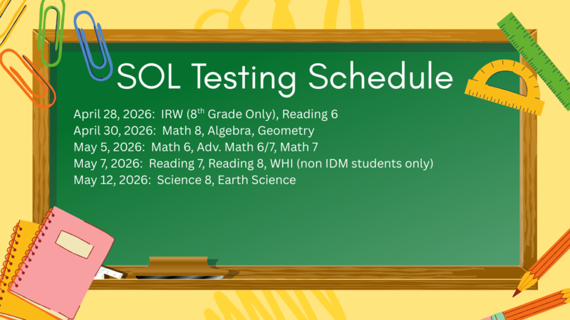 SOL TESTING SCHEDULE