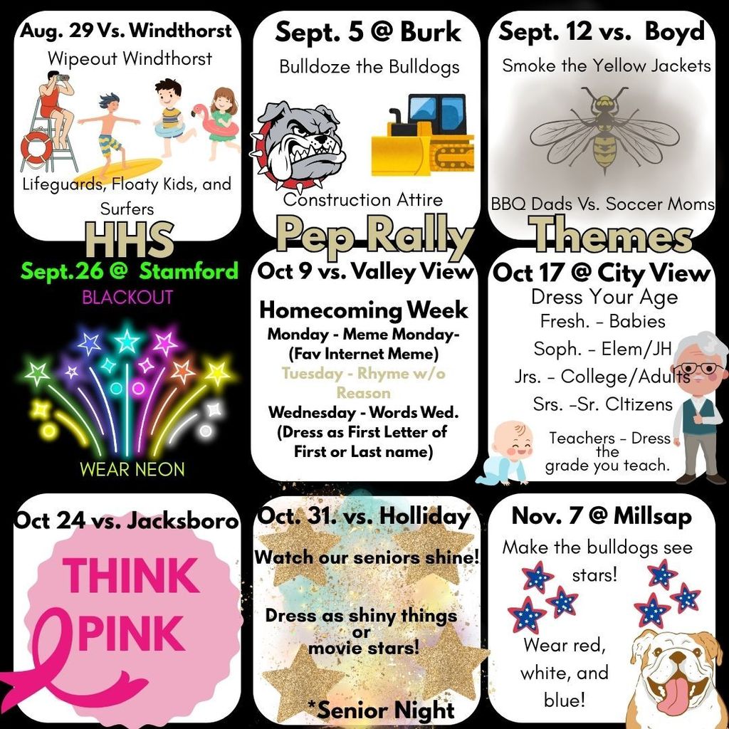2025 HHS Pep Rally Themes (1)