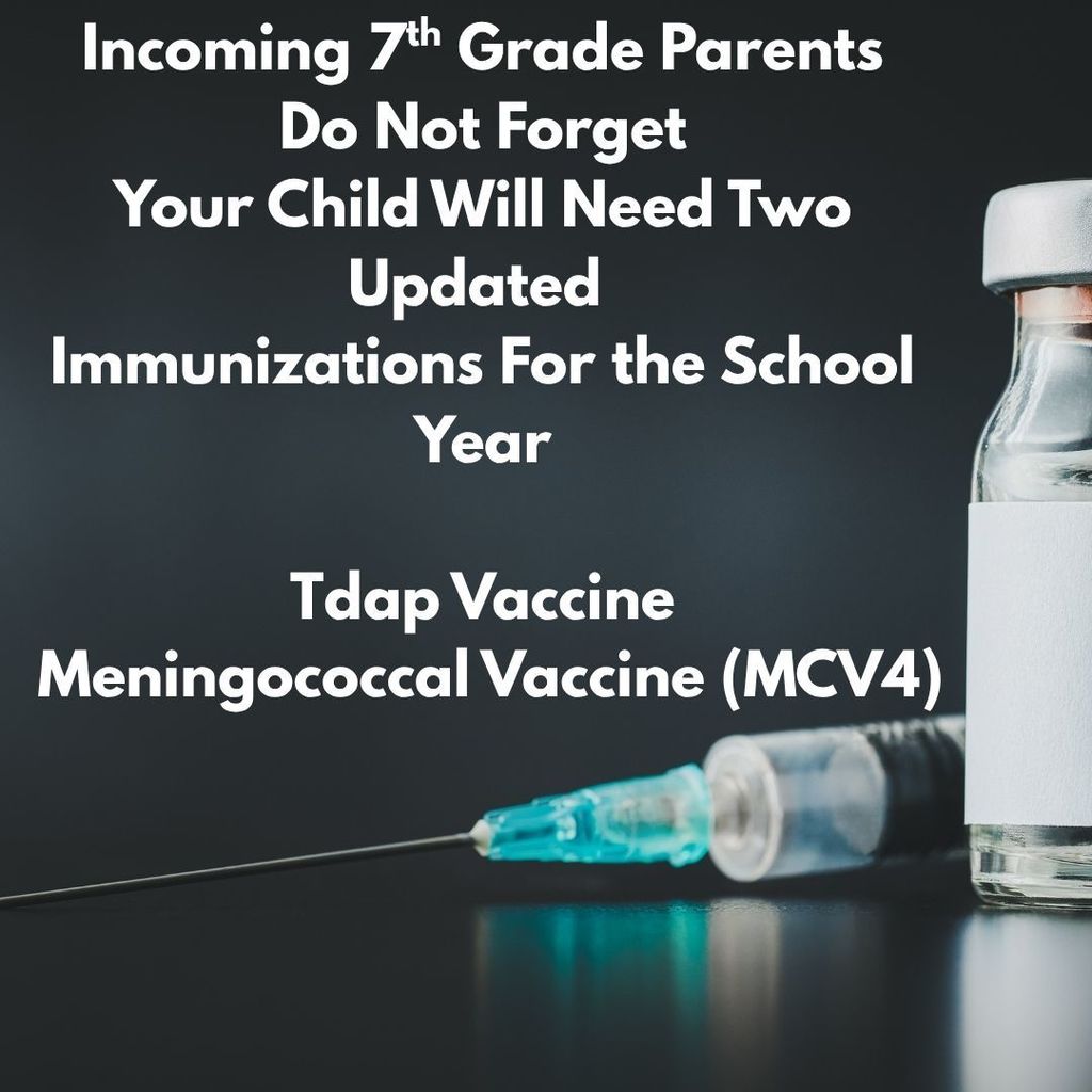 7th grade Updated Immunizations