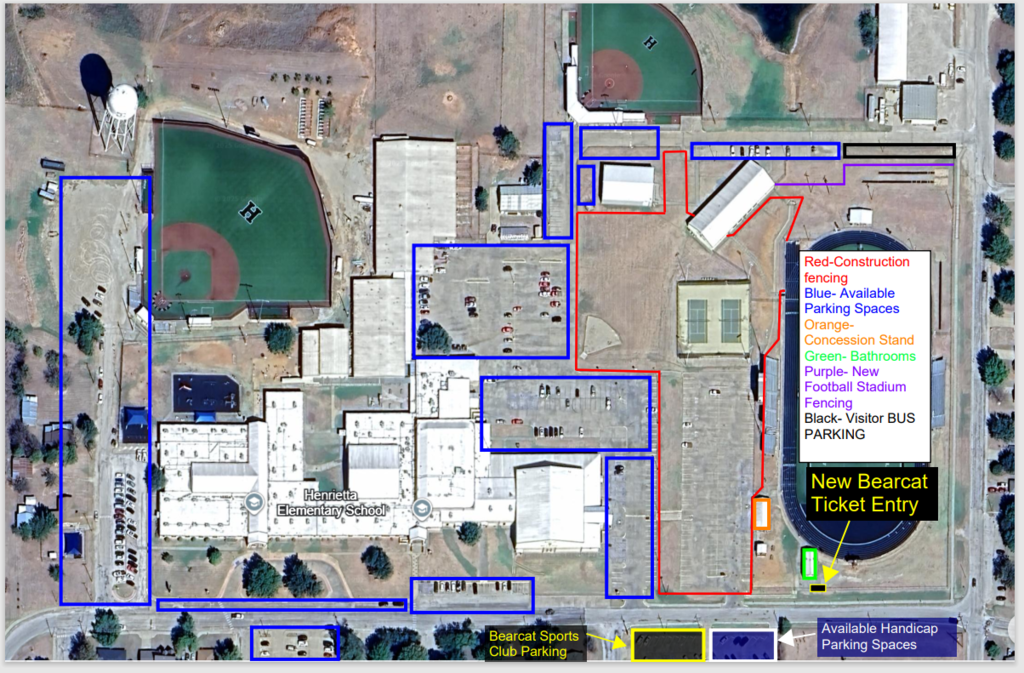 Henrietta Home football game parking plan 