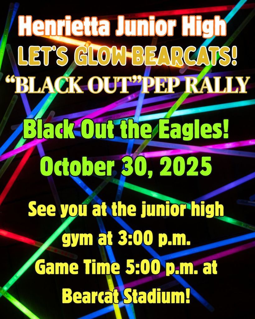 HJH Pep Rally on October 20, 2025 in the JH Gym.
