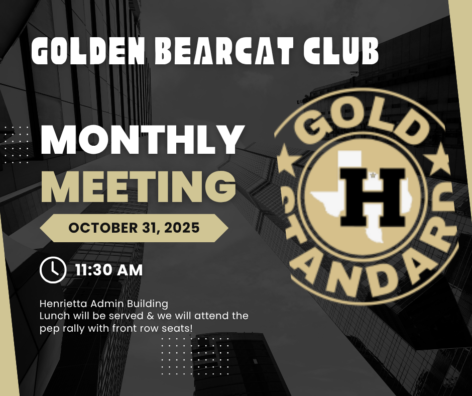 GOlden Bearcat CLub meeting - October 31, 2025