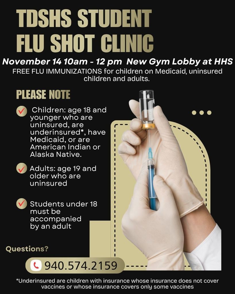 TDSHS STUDENT FLU SHOT CLINIC