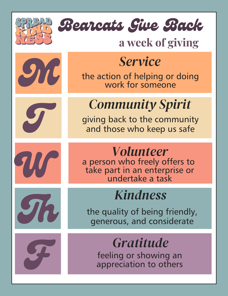 Bearcats GIve Back Week 2025