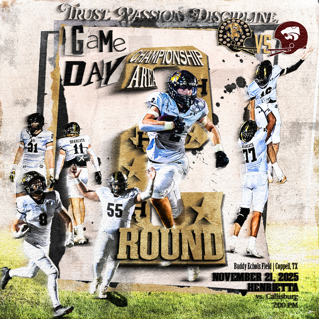 🏈 GAMEDAY! 🏈Area Championship | Round 2 Henrietta Bearcats vs. Callisburg Wildcats 📍 Coppell, TX | 🕖 Kickoff: 7:00 PM  - Stadium address: 185 W Parkway Blvd, Coppell, TX 75019 - 📸 Huge thanks to Amy Martin for the amazing action shots!  #TPD