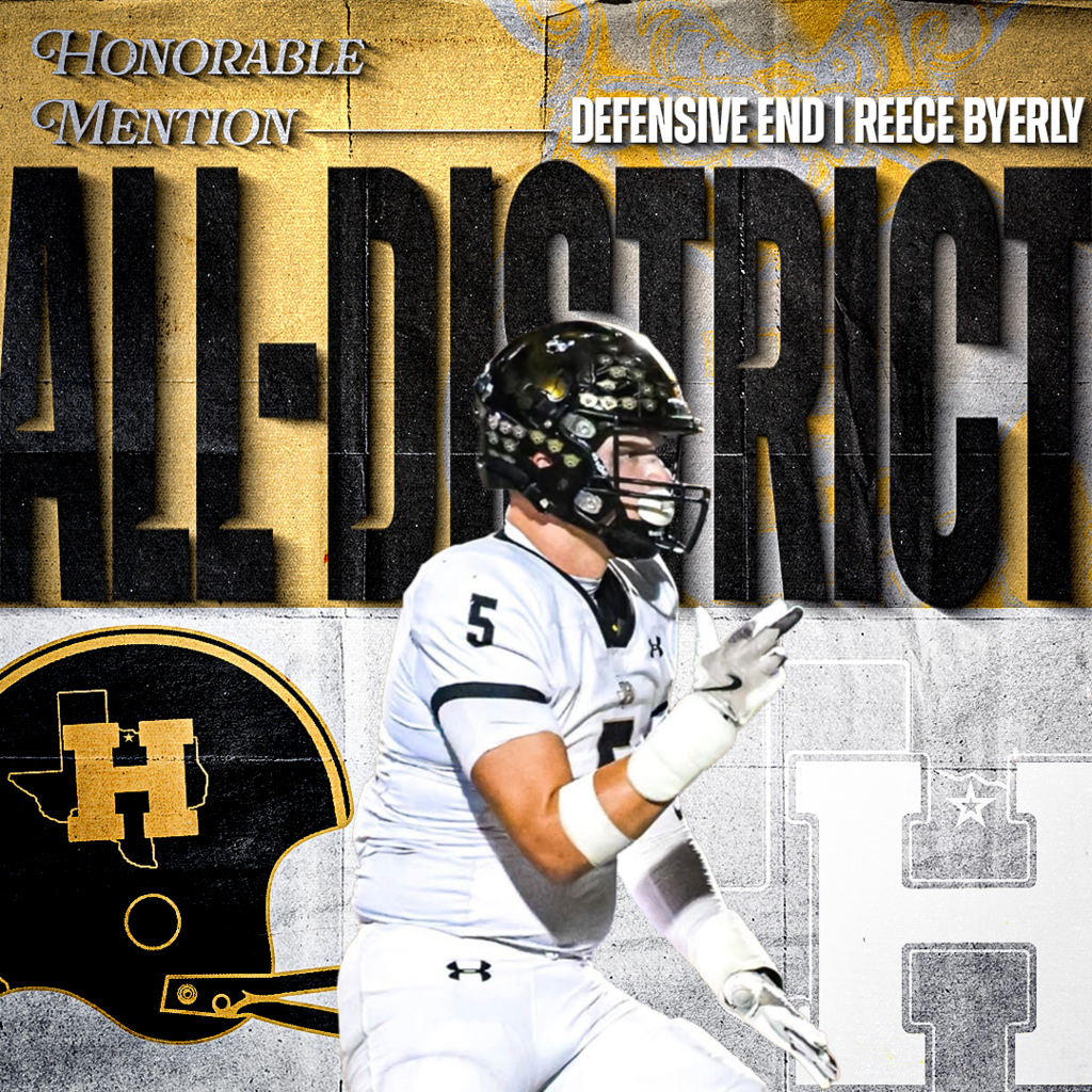 Congratulations to these Bearcats for earning spots on the Division II 6-3A All-District Team! Your hard work, grit, and commitment to excellence paid off in a big way. Honorable Mention Defense SAFETY | Zack Steinbeck - JR. DEFENSIVE END | Reece Byerly - JR.