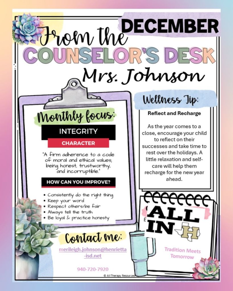 Counselor's Corner December 2025