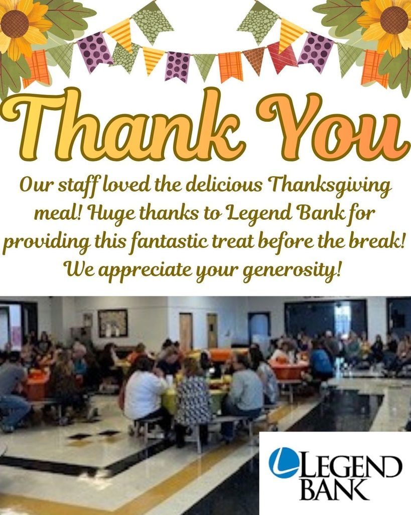 Thank you Legend Bank