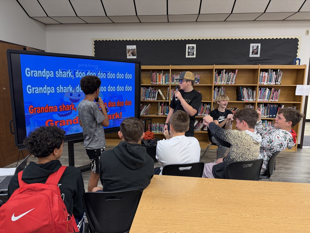 Christmas Activities at HJH = Karaoke in the Library!