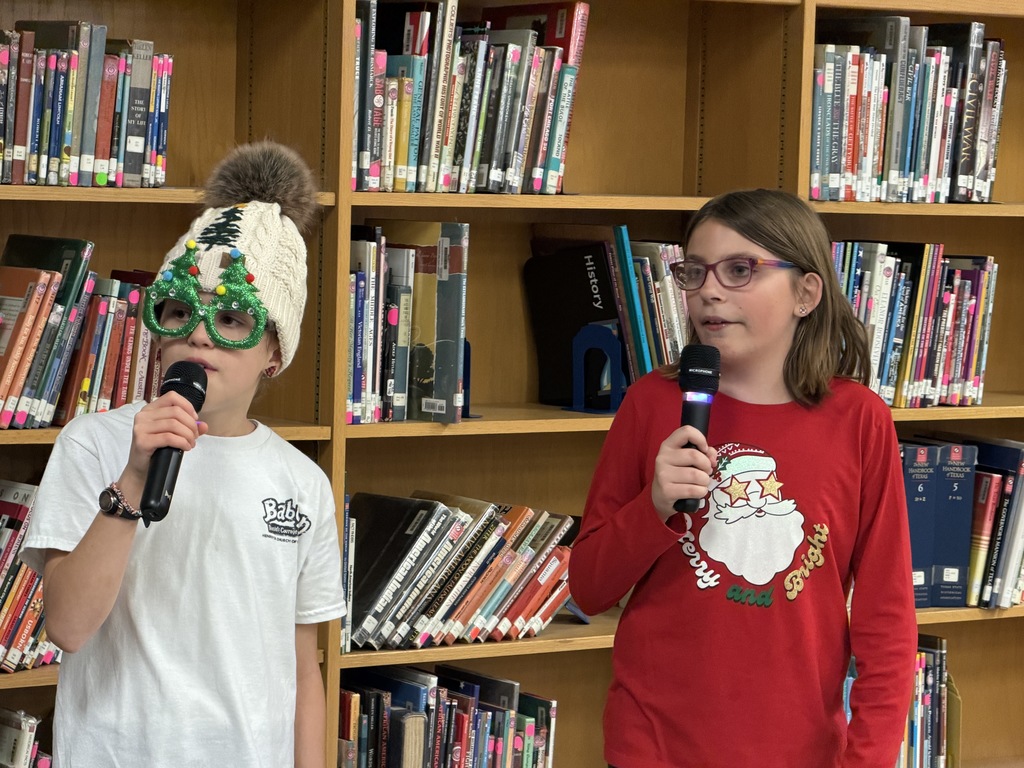 Christmas Activities at HJH = Karaoke in the Library!