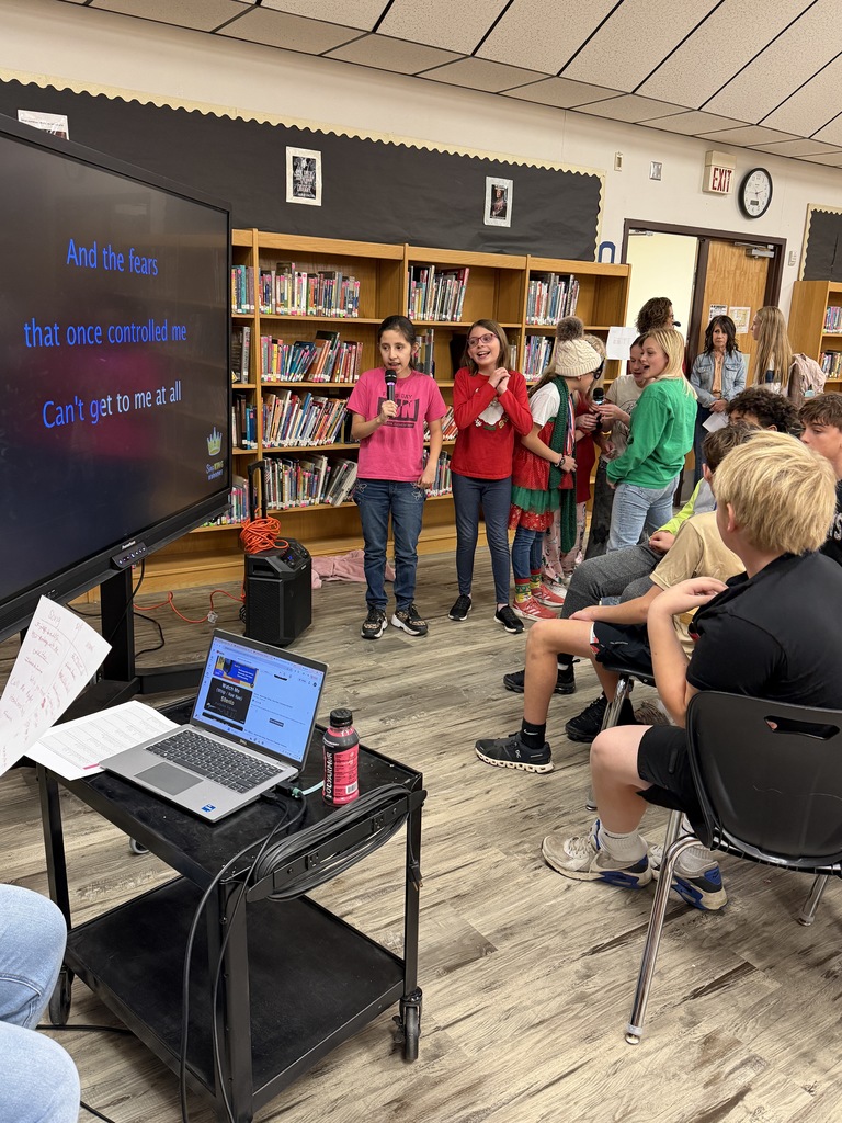 Christmas Activities at HJH = Karaoke in the Library!