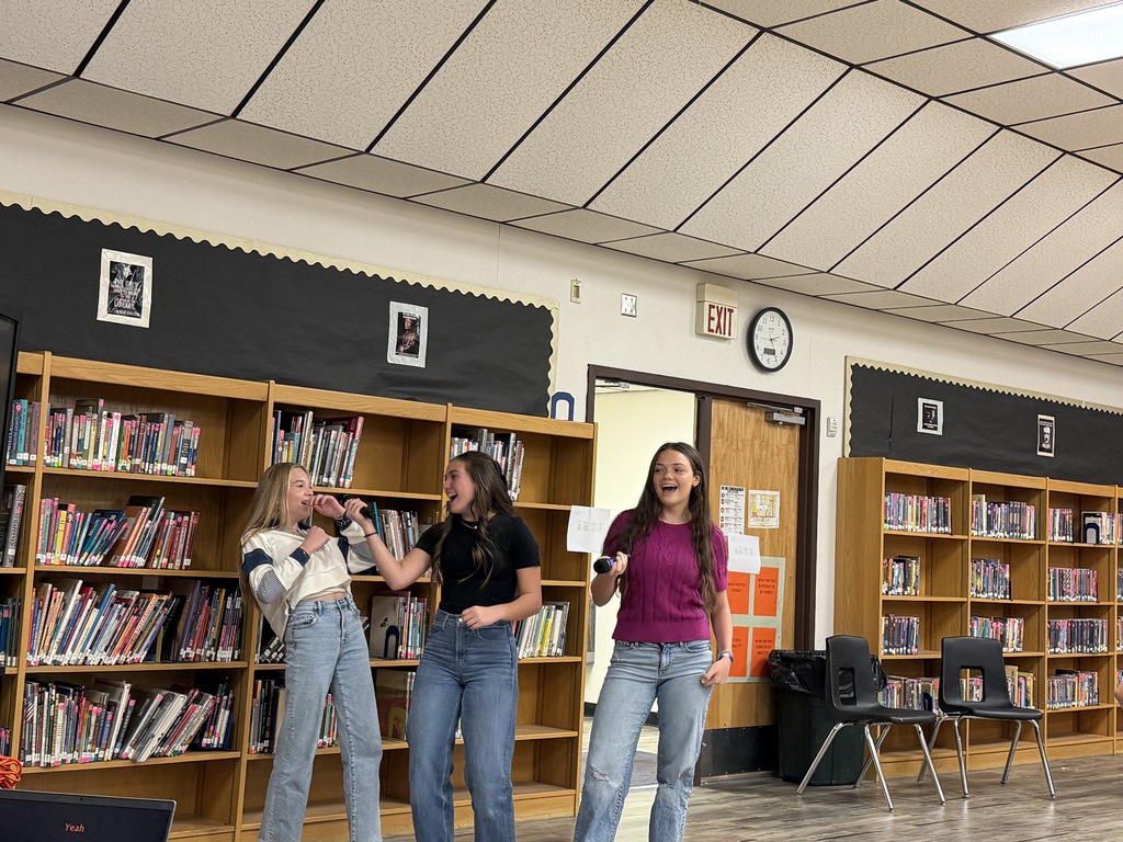 Christmas Activities at HJH - Karaoke in the Library!