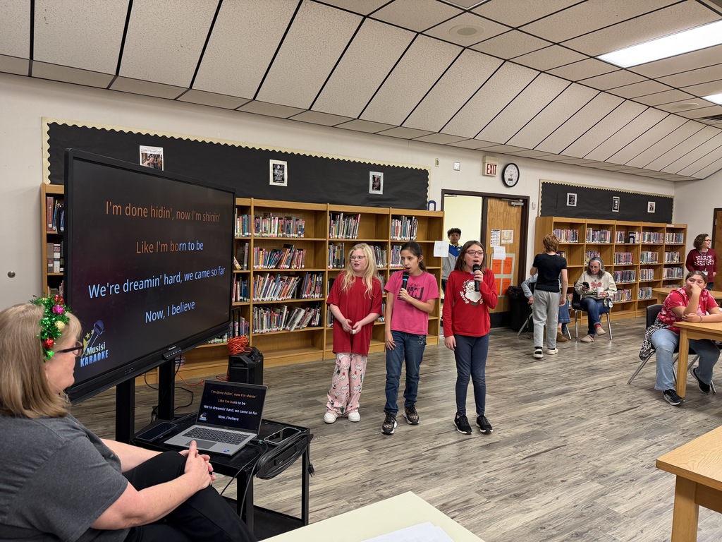 Christmas Activities at HJH - Karaoke in the Library!