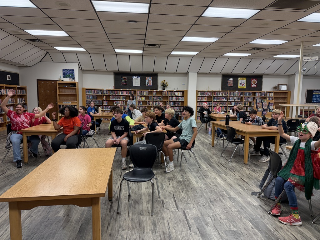 Christmas Activities at HJH - Karaoke in the Library!