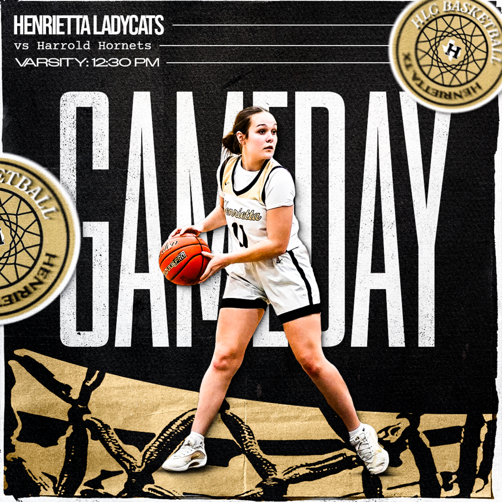 🏀 HLC GAMEDAY🏀   Henrietta Ladycats vs Harrold Hornets 📍 Henrietta Gymnasium  📍 Henrietta, TX ⏰ Tip-Off: 12:30 PM  💥 Bring the energy and cheer on the Ladycats at HOME! #TPD