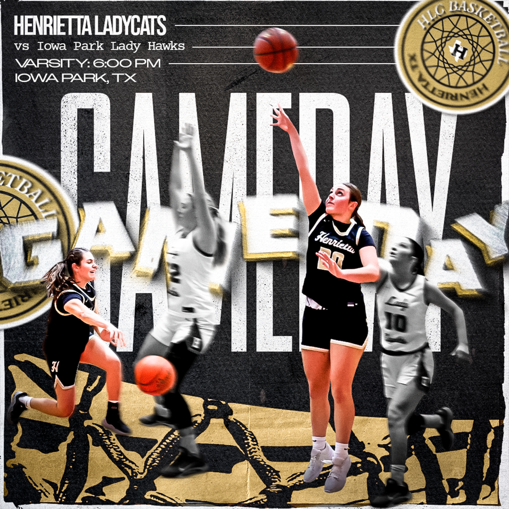 🏀 HLC GAMEDAY | DISTRICT 🏀 Henrietta Ladycats 🆚 Iowa Park Lady Hawks 📍Iowa Park HS Gymnasium 📍Iowa Park, TX ⏰ Tip-Off: 6:00 PM 💥 On the road again, come join the fun! #TPD