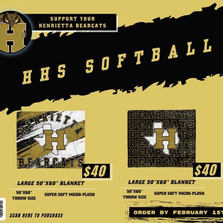 Don’t forget to buy your Bearcat blanket and support your Lady Cat Softball Team