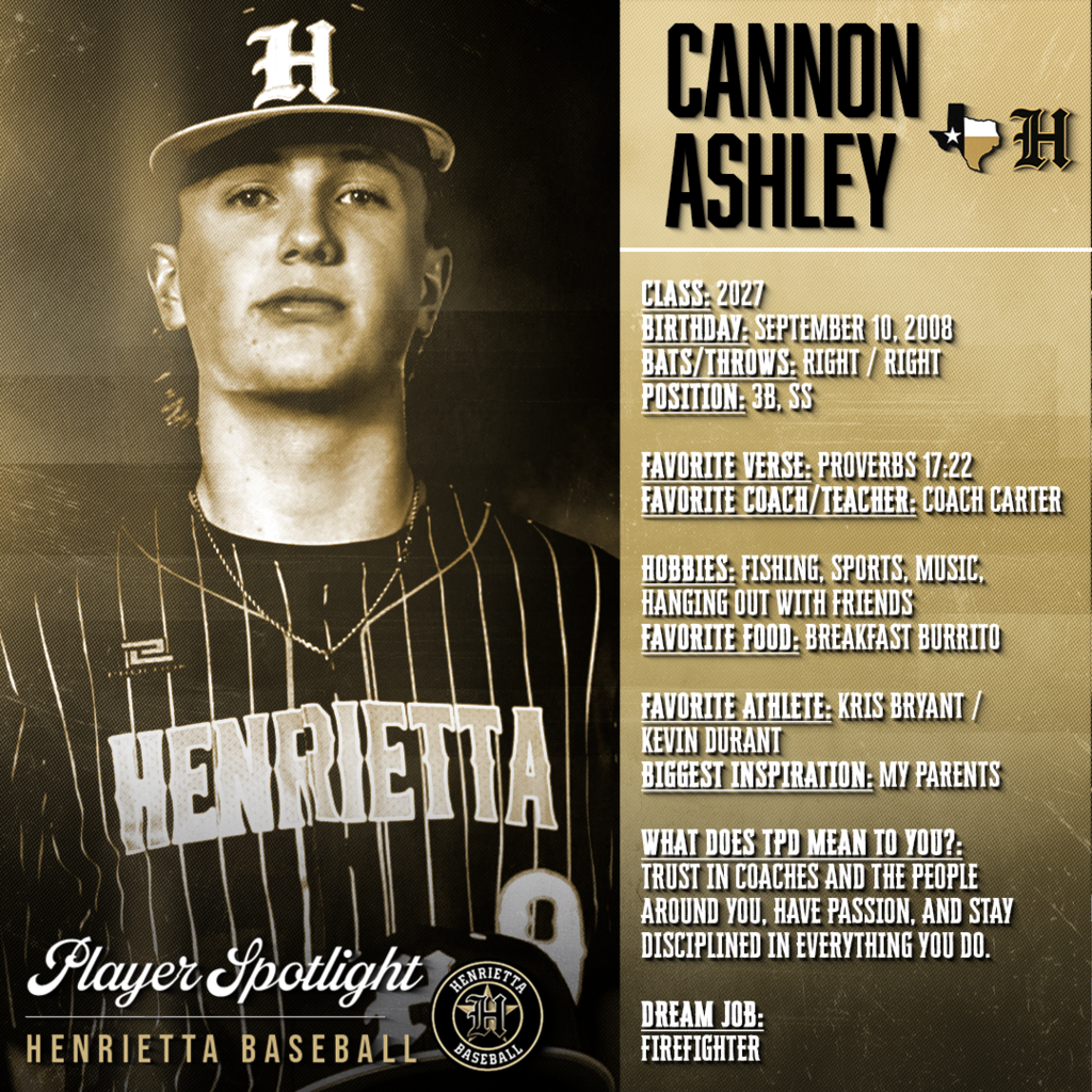 ⚾ HENRIETTA BASEBALL | PLAYER SPOTLIGHT ⚾ 🎓 Class of 2027 This junior class continues to compete and push our program forward every day. Their work ethic and commitment to the team represents what Henrietta Baseball is all about. 🔥 Trust. Passion. Discipline. #TPD #267