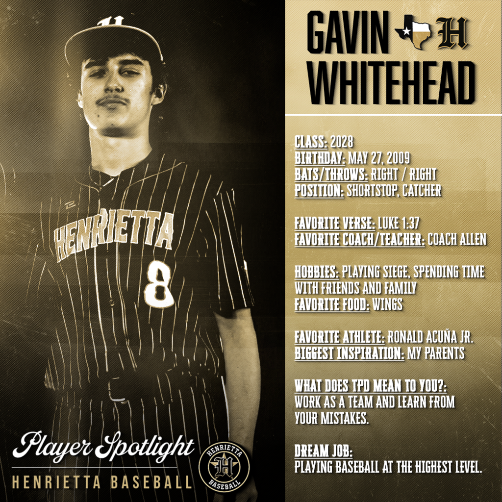 ⚾ HENRIETTA BASEBALL | PLAYER SPOTLIGHT ⚾ 🎓 Class of 2028 Our sophomores continue to grow and develop within the program while competing at a high level. The future of Henrietta Baseball continues to build through their work and dedication. 🔥 Trust. Passion. Discipline. #TPD #267