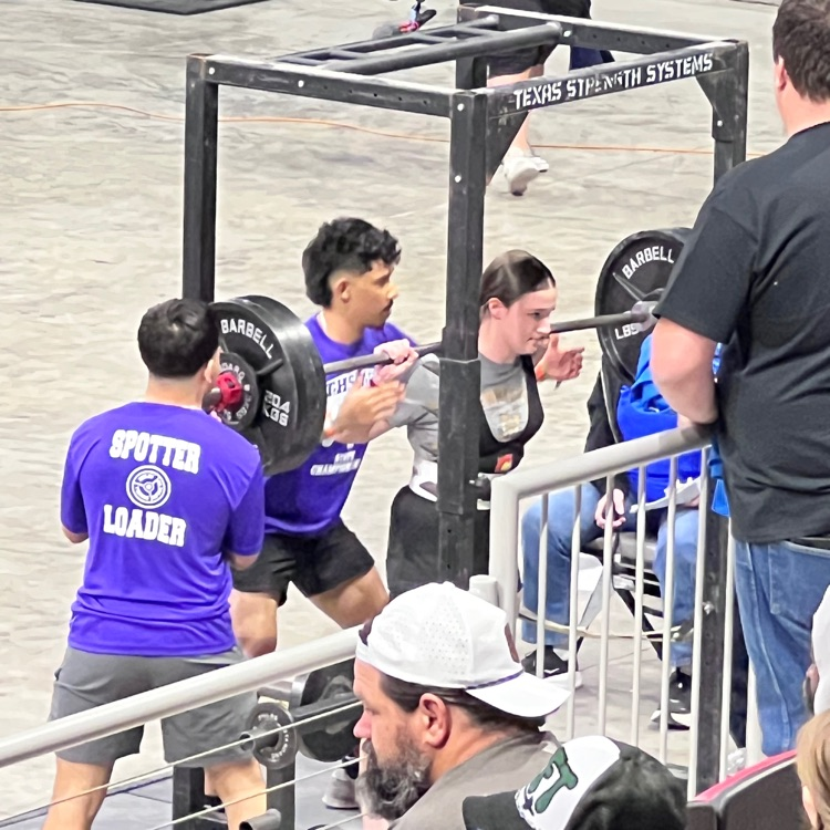 Maddy getting ready to Squat