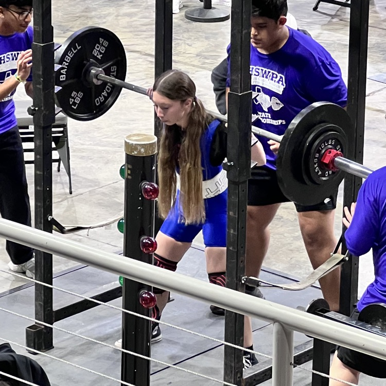 Carlie getting ready to squat!