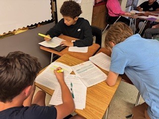 Students working on their ECR