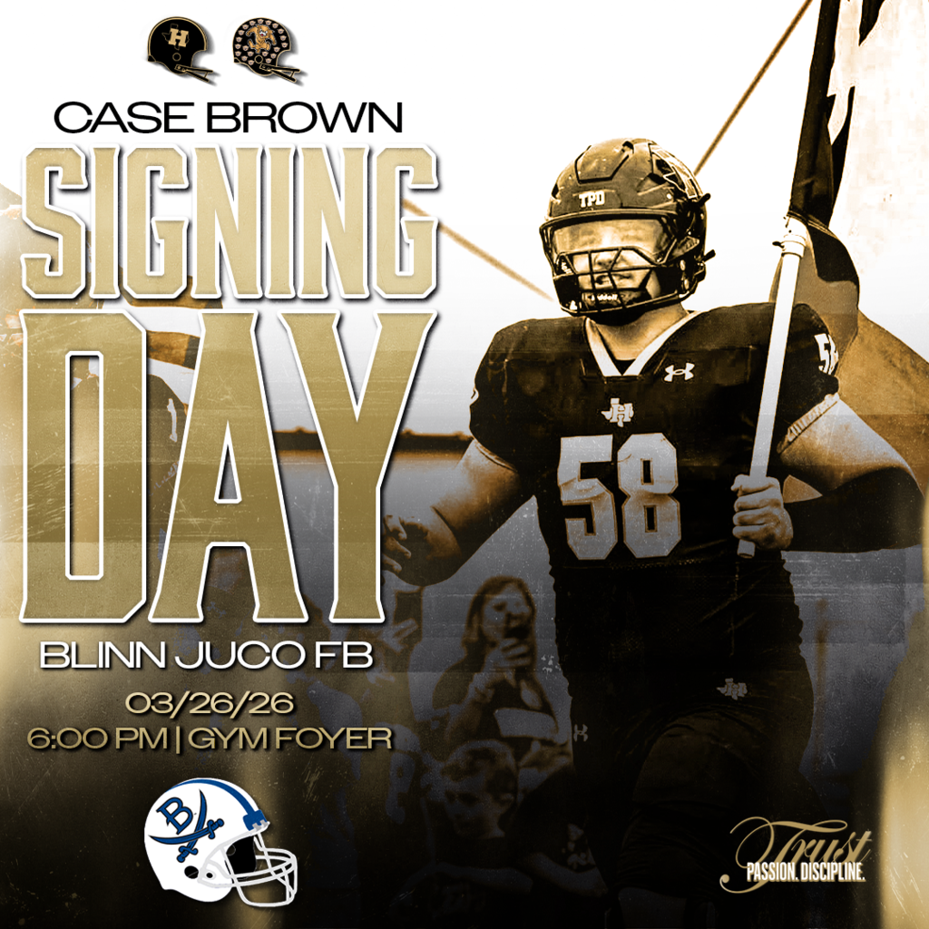 🏈 HENRIETTA FOOTBALL | SIGNING DAY 🏈  Case Brown is taking the next step.  Join us as he signs to continue his football career at Blinn Junior College. A lot of work, sacrifice, and commitment has gone into this moment, and it’s just the beginning.  📍 HS Gym Foyer 📅 Thursday, March 26 ⏰ 6:00 PM  Come out and support one of our own as he represents Henrietta at the next level.  🔥 Trust. Passion. Discipline. #TPD 