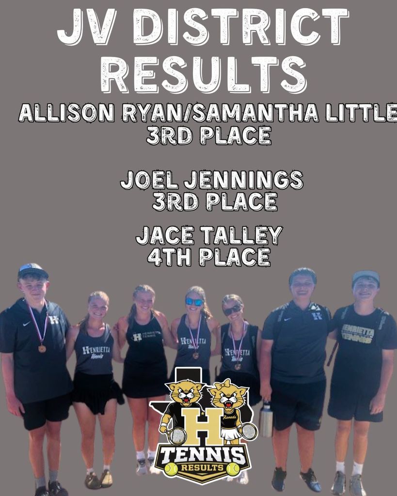 JV District Tennis Results