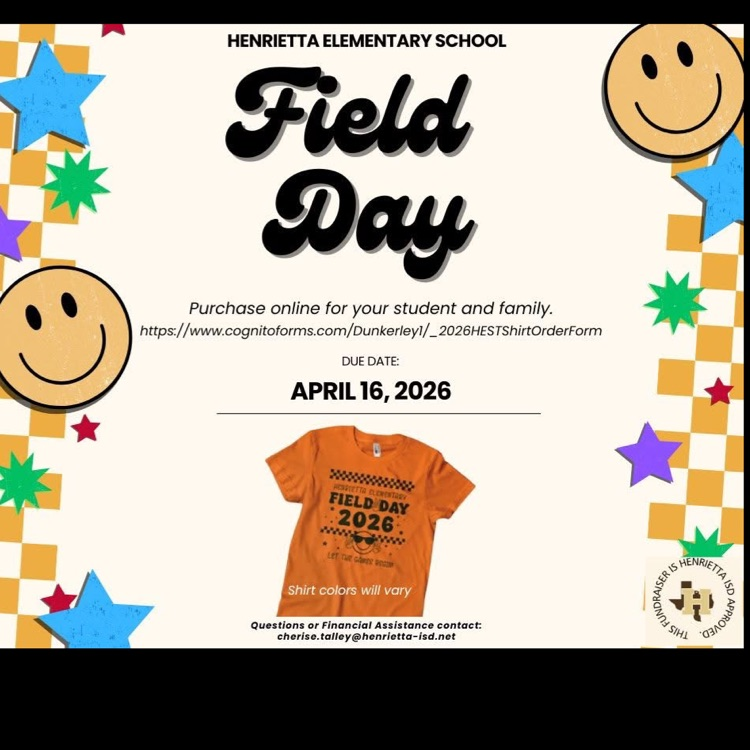 field day shirt order information 