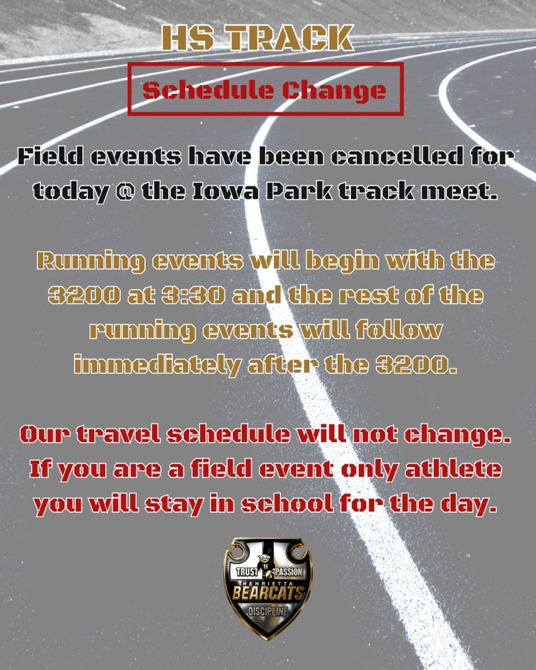 Track Schedule Change