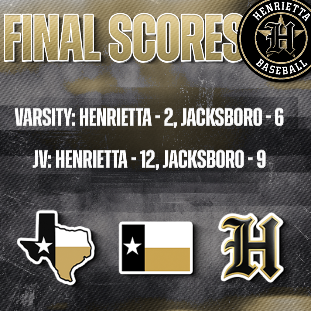 ⚾ HENRIETTA BASEBALL | FINAL ⚾ Didn’t go our way on Varsity. Response showed up in JV. Compete. Learn. Grow. Move forward. 🆚 Jacksboro Varsity: 2–6 JV: 12–9 Back to work. 🔥 Trust. Passion. Discipline. #TPD #267